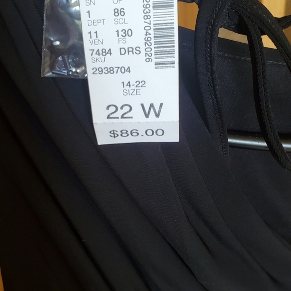 R&M Richards w Beaded Waist Sz 22W Sleeveless Long Maxi Event Gown - Picture 7 of 13